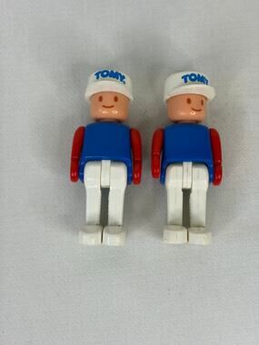 Vintage TOMY 1988 Train Conductor Figure 2.5 inch Set of 2 Figures